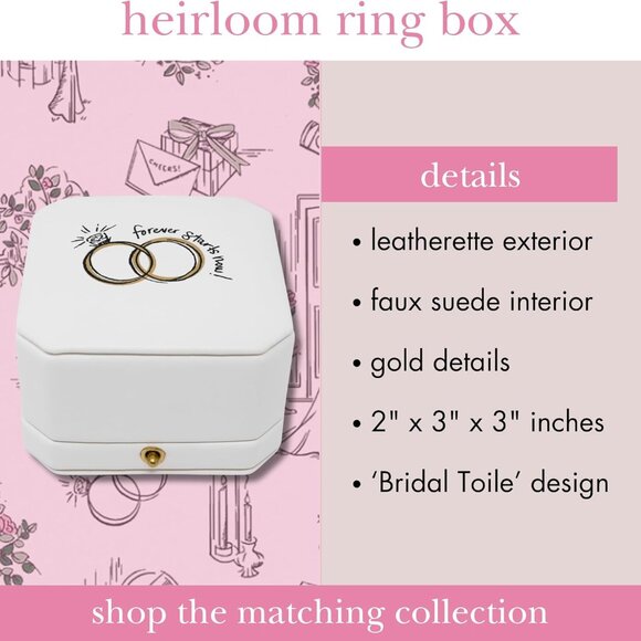 kate spade new york Ring Box for Wedding Day or Proposal, Bridal Toile - Picture 2 of 8